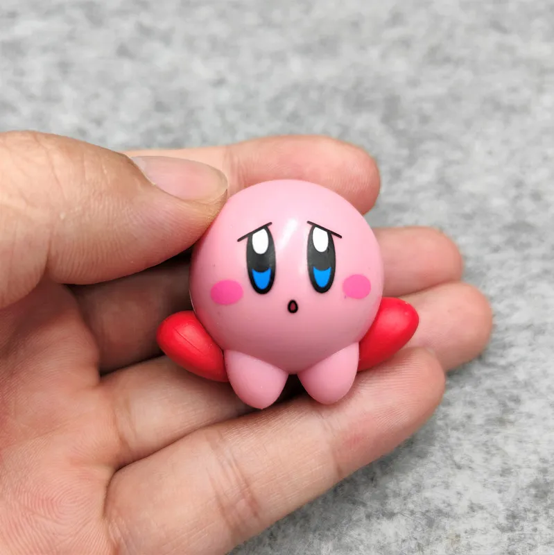 Cute Car Interior 3cm Mini Kawaii Kirby Anime Cartoon Figure ornamenti Desktop Toy Collection Decor regali di compleanno per bambini