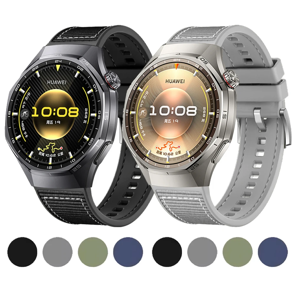 22mm Composite Nylon Strap For HUAWEI WATCH GT 6 46mm Sport Silicone Band Watch 5 Pro GT 5 4 3 2 Pro Official Bracelet Wristband