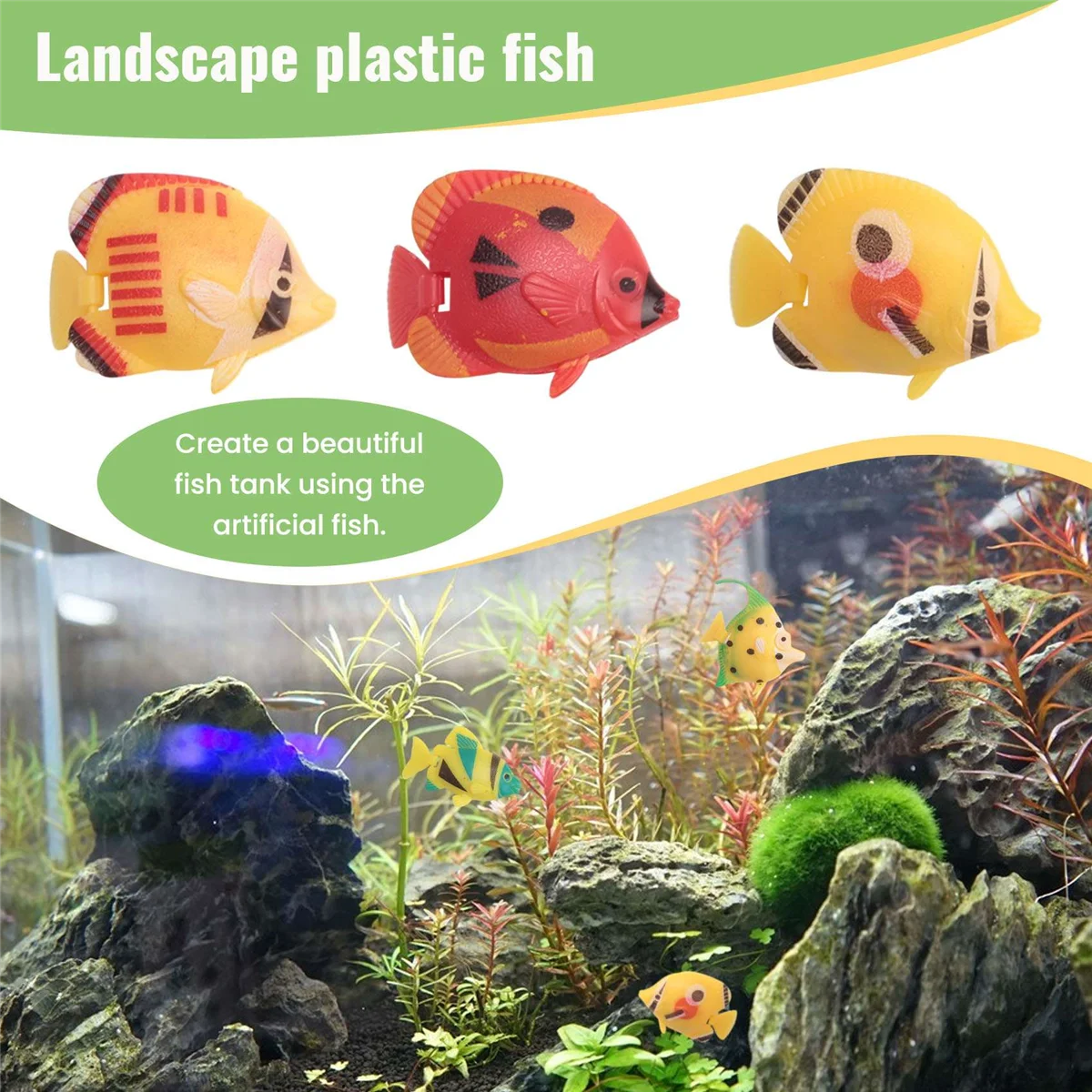 ديكور الأسماك 10X الديكور الاصطناعي العائم ديكور الأسماك لوازم حوض السمك الزخرفية #1