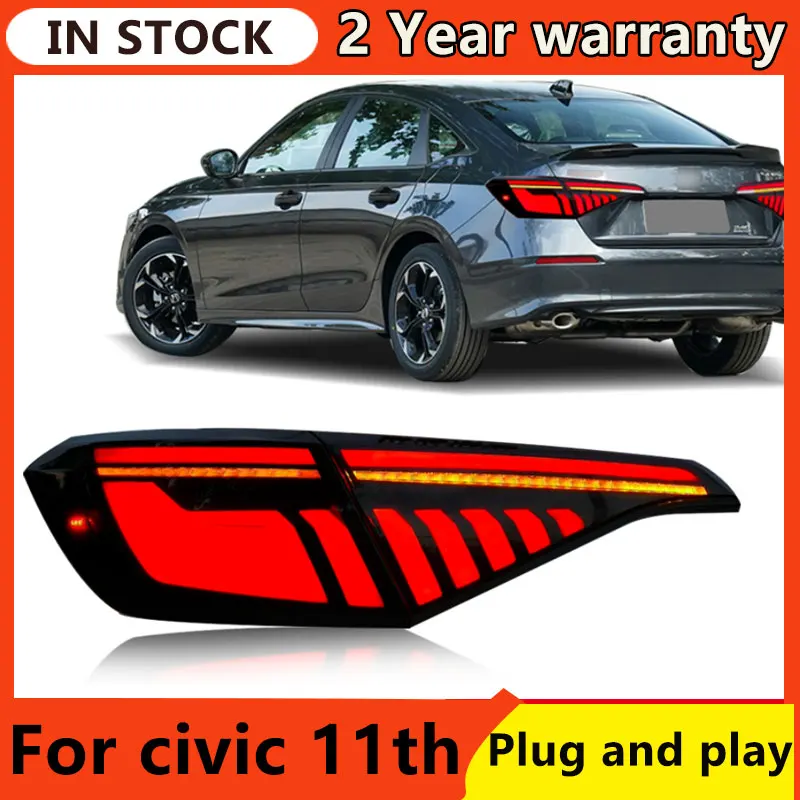 LED Tail Lights for Honda Civic 2022 2023 11Th GEN Sedan With Start-up Animation Sequential Signal Taillights Accessary