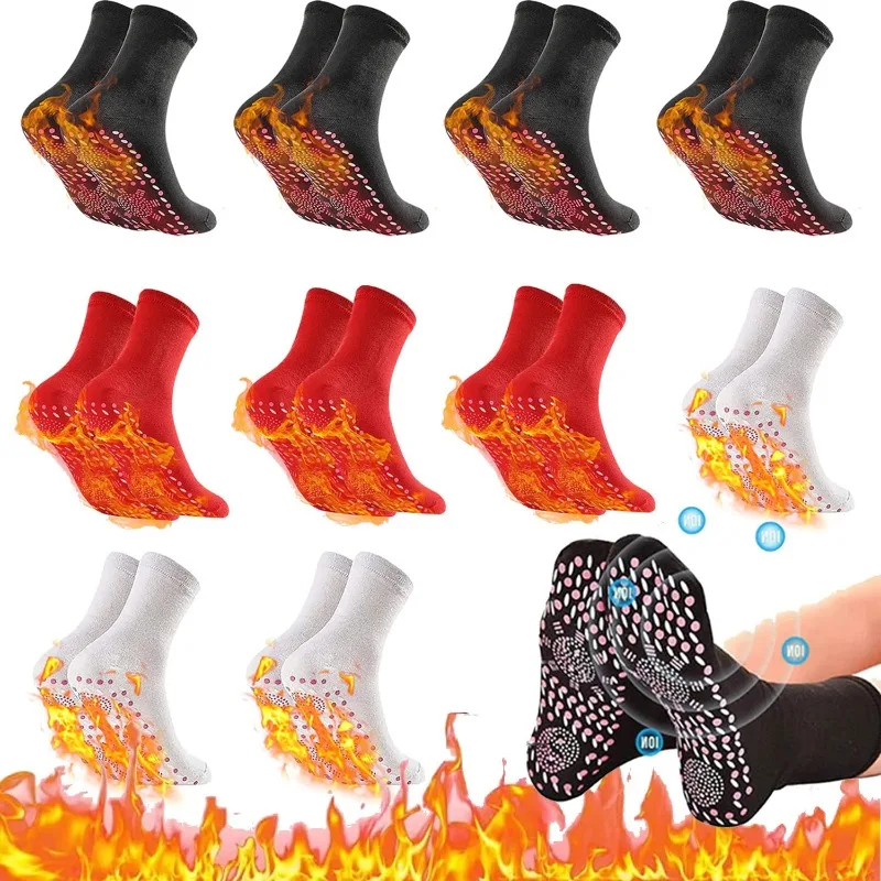 1–10 Paar Akupressur-Therapie-Socken für Männer und Frauen, atmungsaktiv, bequem, thermisch, gegen kalte Füße, warme Gesundheitspflege-Geschenksocken – Detail 2