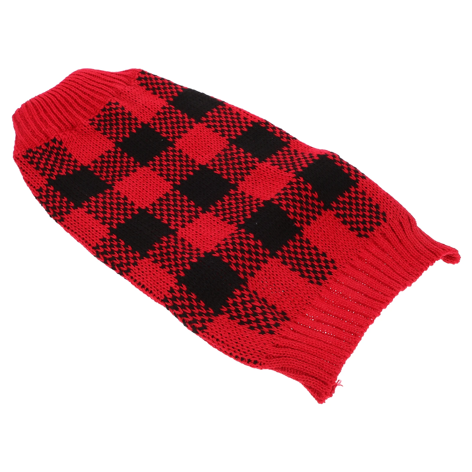 

Warm Pet Sweater For Small Dogs Winter Plaid Puppy Clothing Comfortable Knitting Dog Costume Cozy High Collar Design