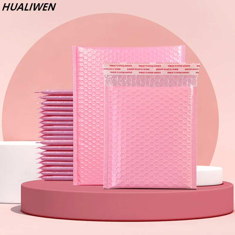 

20PCs Pink Bubble Envelope Bags,Padded Shipping Envelopes with Bubble Mailing Bag, Shipping Gift Packages Bag