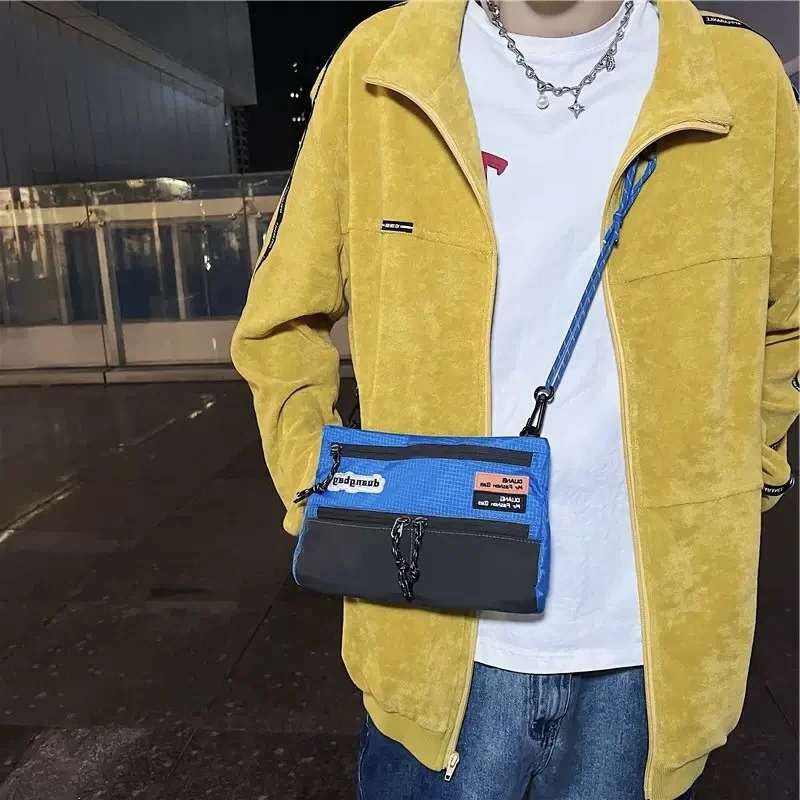 

Новая мужская сумка через плечо Ins Sle, крутая спортивная поясная сумка Harajuku, рабочая одежда, гонконгская маленькая нейлоновая сумка на одно плечо