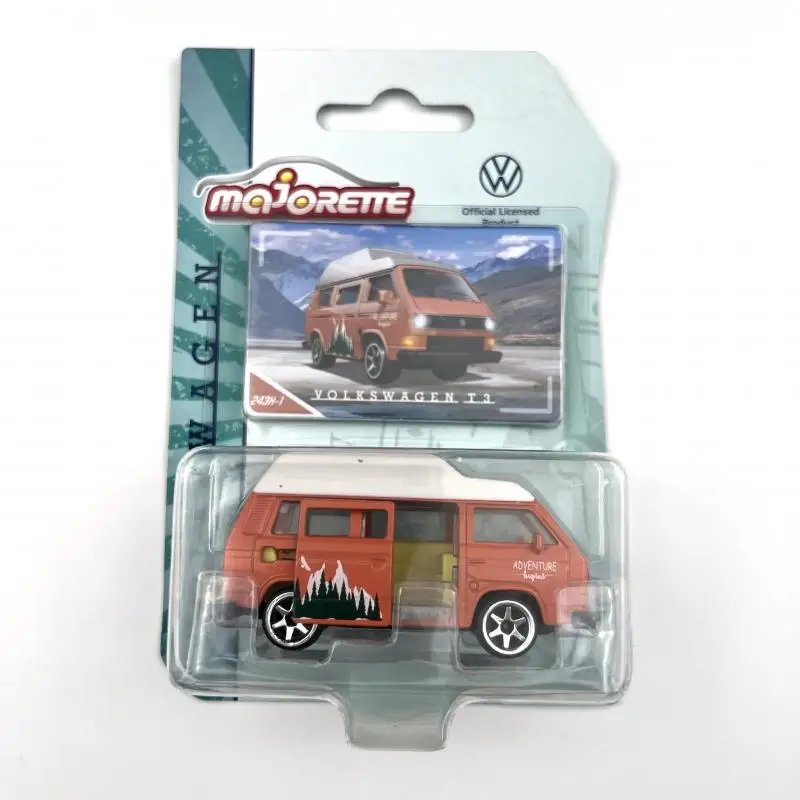 Majorette 1/64 Volkswagen Beetle Golf mk1 T3 T1 VAN PICKUP surfboard Alloy car model Furnishing articles collection