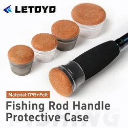 LETOYO felt fishing rods cap Bottom Protector Handle Protective Case Silicone Rod Plug Tail Fishing Tackle fishing equipment