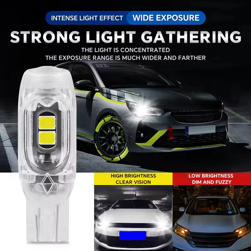 2/4/10/20 PCS Flash Strobe T10 W5W LED Bulb12V 2835-5SMD White Car Interior Dome Map Trunk License Plate Wedge Side Lights