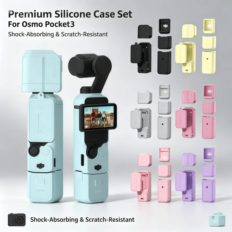 Schutzhülle für DJI OSMO Pocket 3 Silikon-Schutzabdeckung Kratzfester Objektivdeckel-Schutz für Pocket Case Kamera-Gehäuse Zubehör