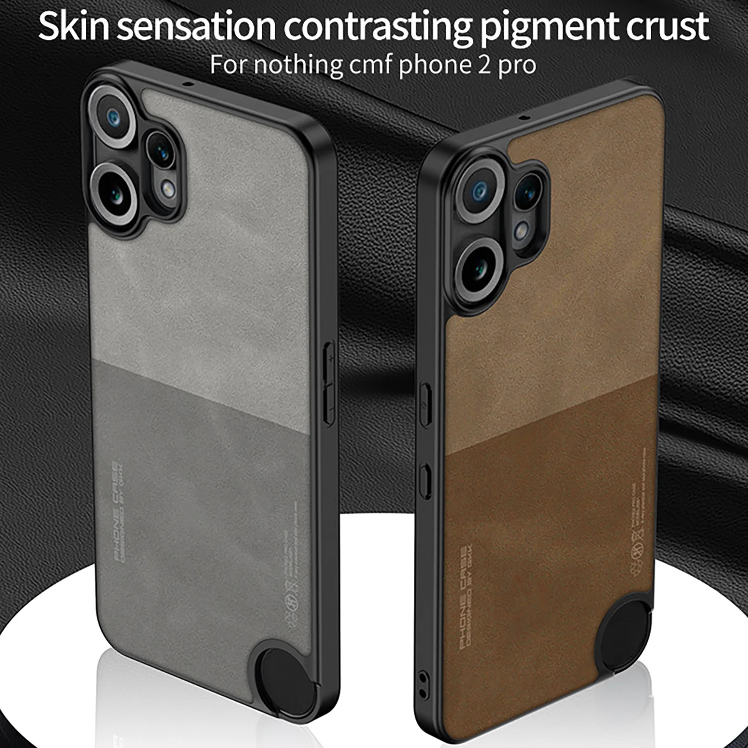 

Phone Case Frosted Splicing Leather Pattern Creative Tpu for Nothing CMF Phone 2 Pro Shockproof Protective Leather Cover