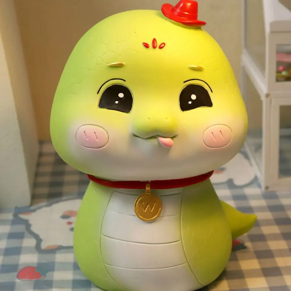 大容量の干支蛇の貯金箱、お金の節約、干支蛇の貯金箱、漫画のポータブル蛇のコイン収納ボックス