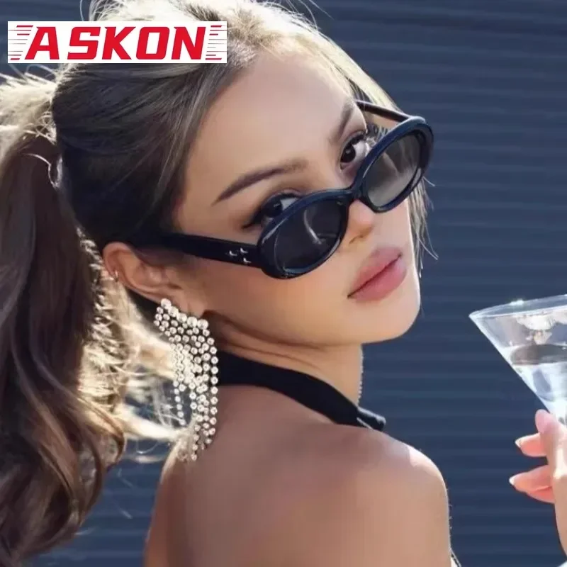 CatASKON  Eye Black Sunglasses Women Acetate Classic Fashion UV400 Outdoor Eyeglasses Men Eyewear Women Beach Popular Handcraft