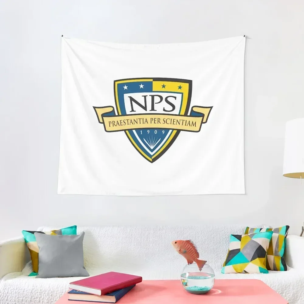 Naval Postgraduate School Logo Tapestry Aesthetics For Room Aesthetic Room Decor Korean Tapestry