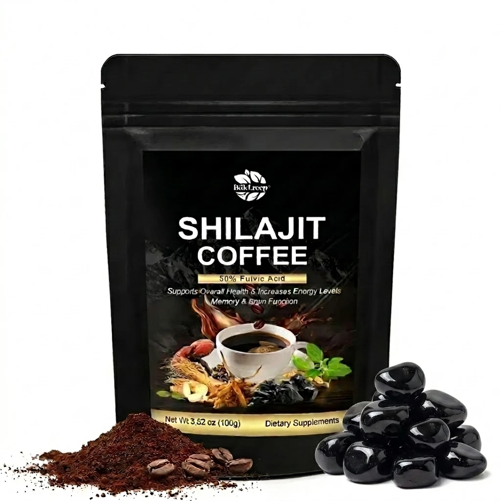 50% Fulvic Acid Original Shilajit Coffee – Premium Natural Energy & Brain Boost, Cognitive Support & Vitality Supplement