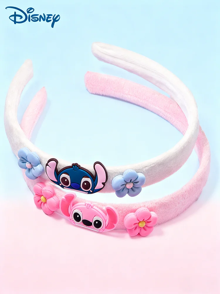 1 ربطة شعر من سلسلة ديزني ستيتش الناعمة ABS من القطيفة، إكسسوار شعر لطيف وعصري، مناسب للتصفيف