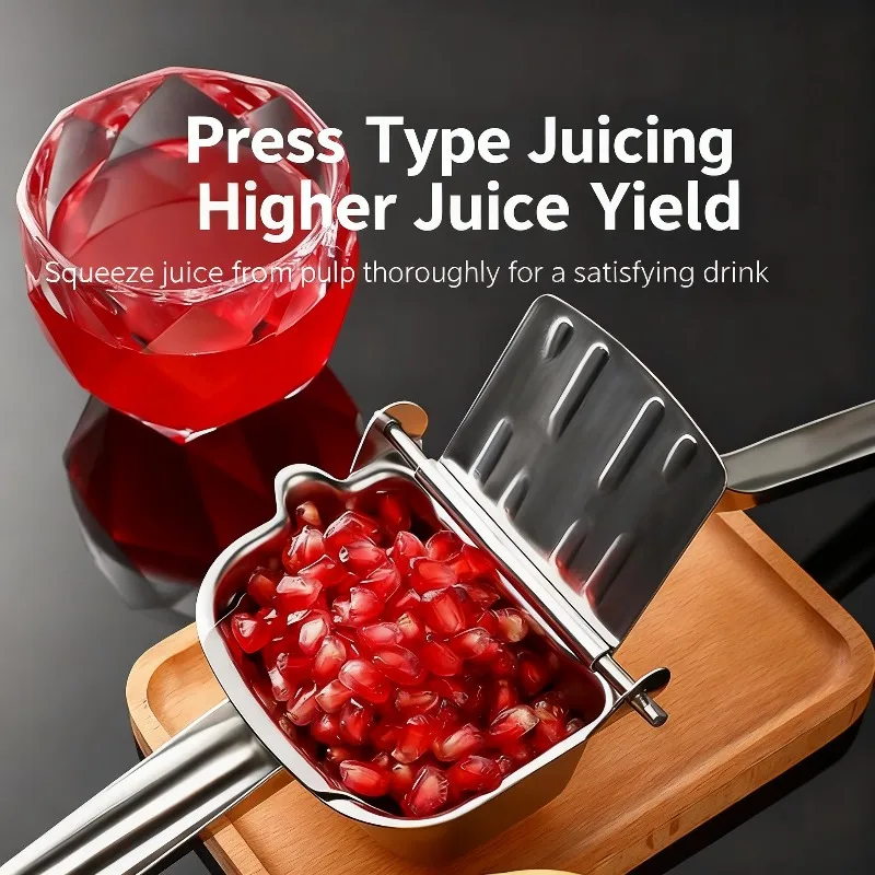 

Stainless Steel Manual Juicer - Handheld Juicer with Comfortable Ergonomic Grip for Effective Juice Extraction