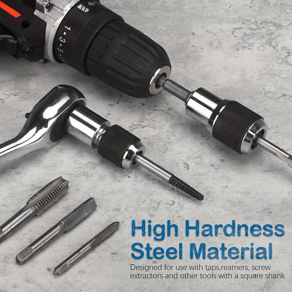 2-Piece Adjustables Tap Socket Set Steel Tapping Socket Tap Socket Adapter For Small Workshops