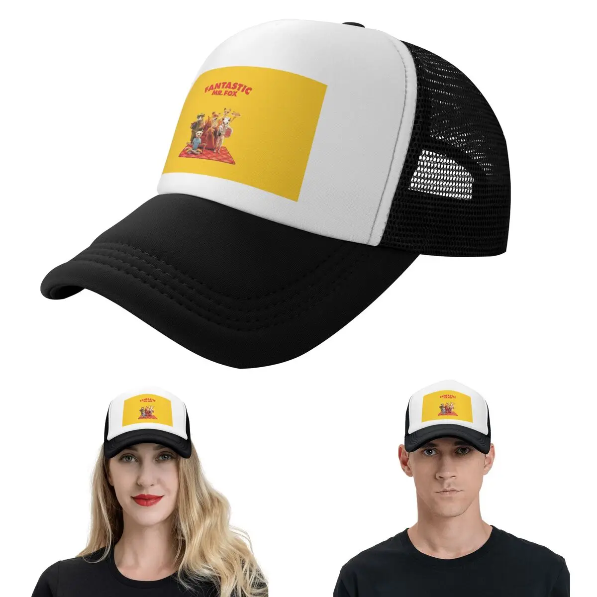 Fantastic Mr Fox Movie Poster Cap Fashion Mesh Baseball Caps Adjustable Hat Hip Hop Summer Unisex Baseball Hats