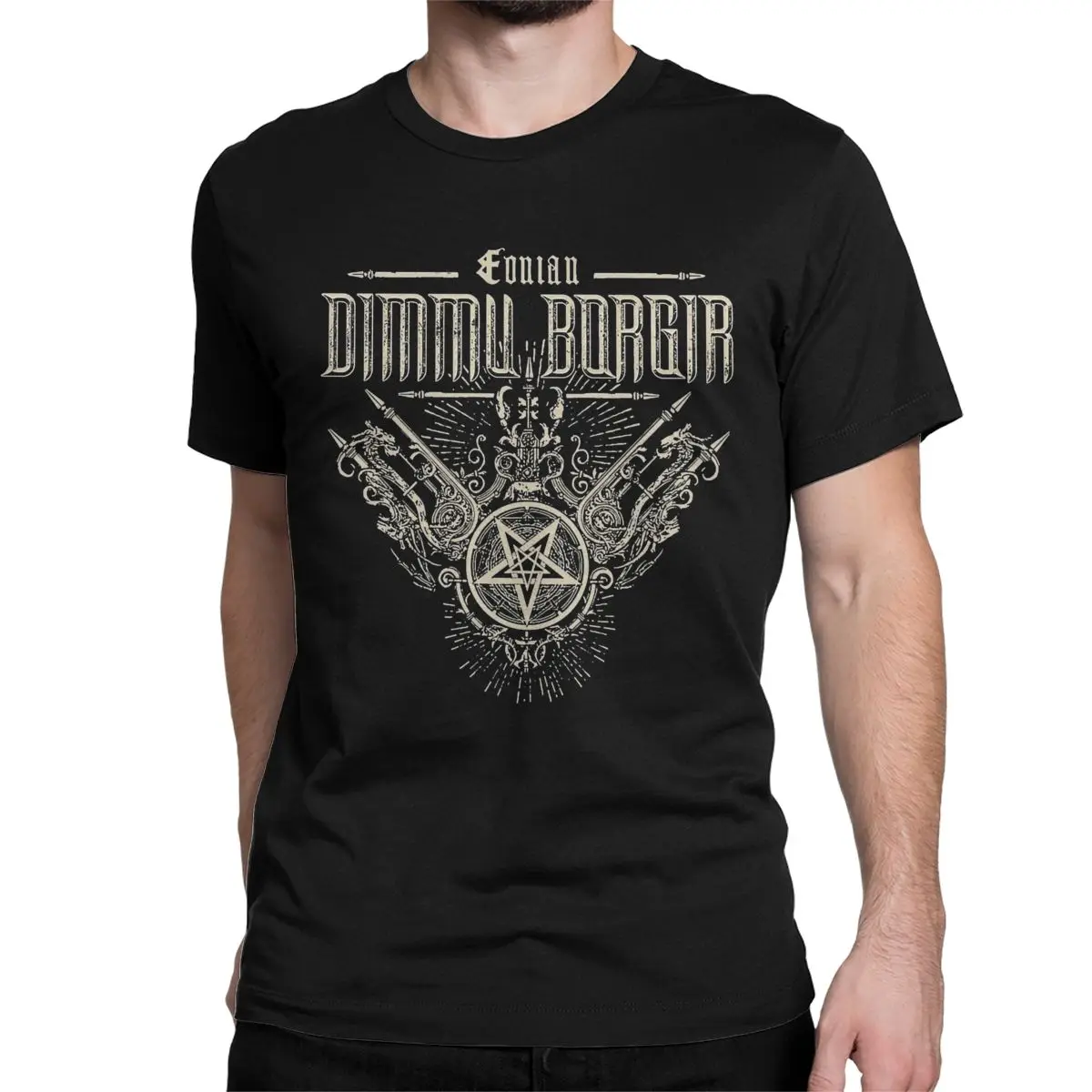 Black Metal Band Rock Music for Men Women T Shirt Dimmu Borgir Novelty Tee Shirt Short Sleeve T-Shirt 100% Cotton  Clothes