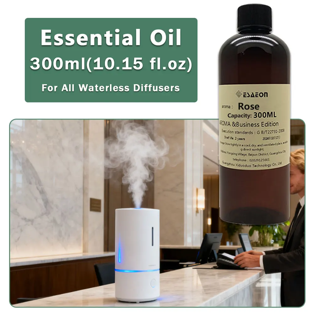 ESAEON Aroma Machine Supply Oils - Oily Aromatic Essential Oil For Waterless Aromatherapy Machines, Rose - 300ML(10.15 fl.oz)