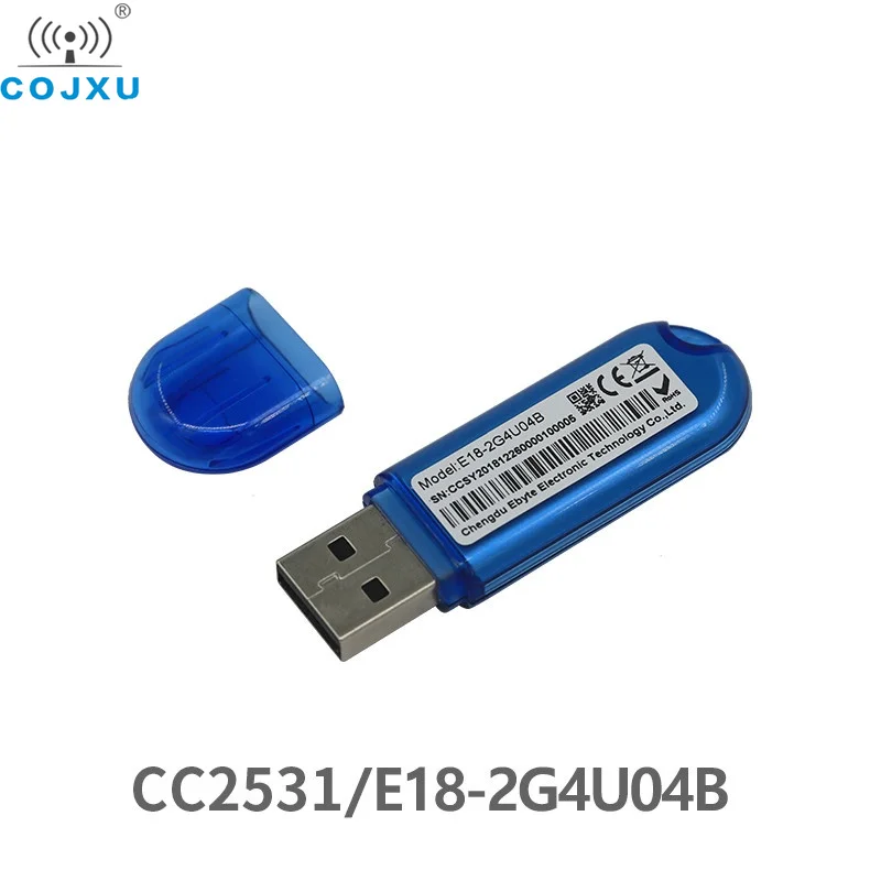 Zigbee CC2531 2.4Ghz USB E18-2G4U04B Zigbee Mesh RF Data Transmitter Receiver PCB Antenna 8051MCU ISM Band LED Indicator