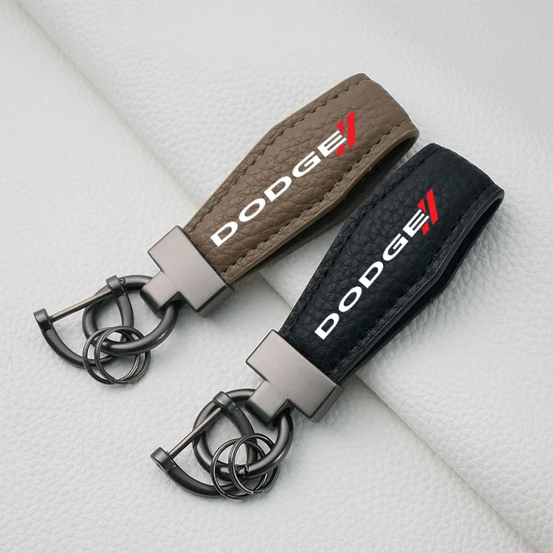 Sheepskin Car Key Chain Women Men Delicate Pendant Key Holder for Dodge Challenger DART NITRO RAM SRT SXT Car Accessories view 3