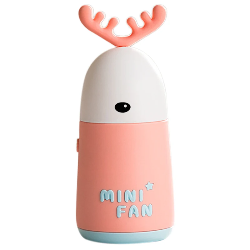 

HOT SALE Portable Handheld Fan Desktop Mini Fan Cute Cartoon Deer Ear Shape Fan Charging Fan Light