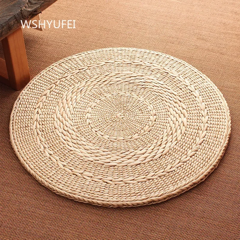 Straw-woven tatami mat Chinese circular grass mat Living Room Floor Cushion Home Textile Buddhist Hall Temple Supplies Worship