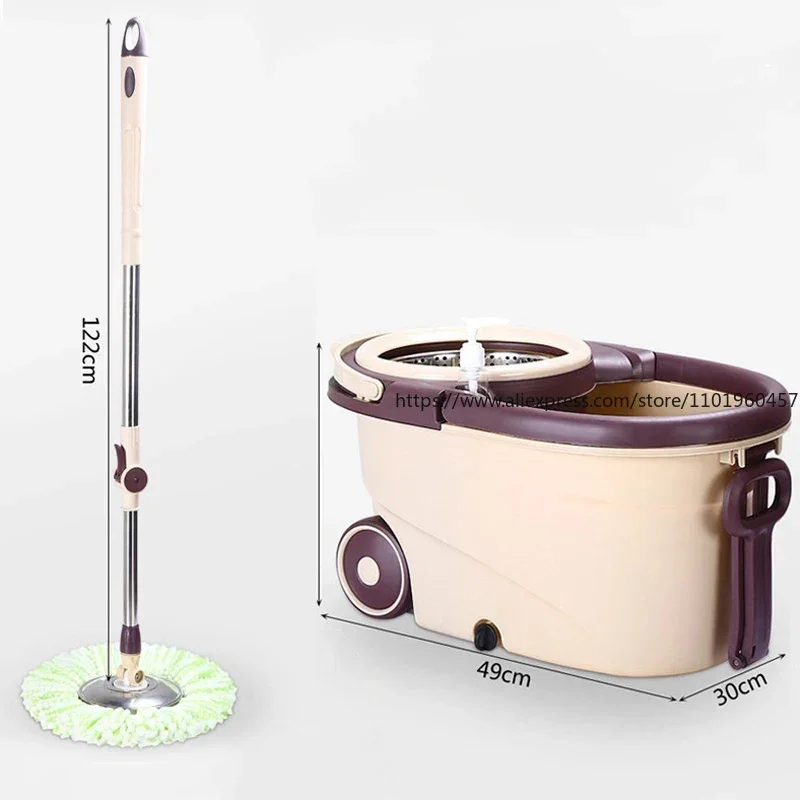 Hand-washable Dual-drive Mops Household Suspension Bucket Mop Self-twisting Water Round Head Rotary Set for Wash Floor