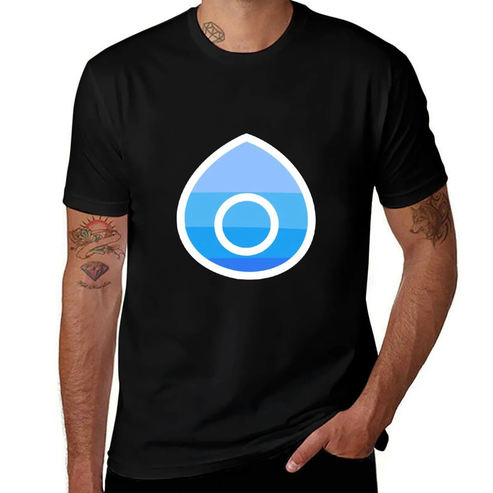 Water Type Gym Icon T-Shirt Soft Cotton Print T-Shirt