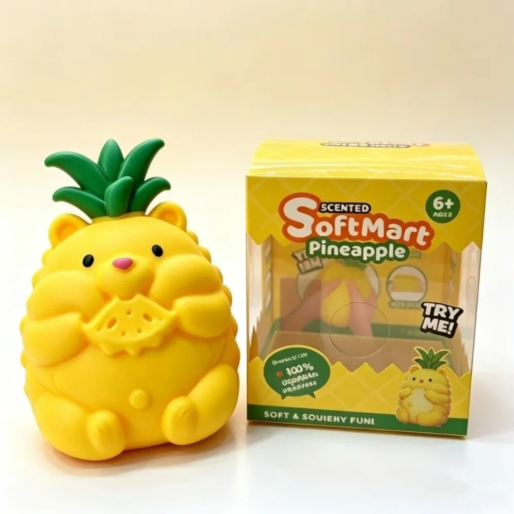 20CM Pineapple Bear Pinch Le Soft Anxiety Relief Stress Relief Sensory Toys TPR Creative Slow Rebound Toys Children's Gifts