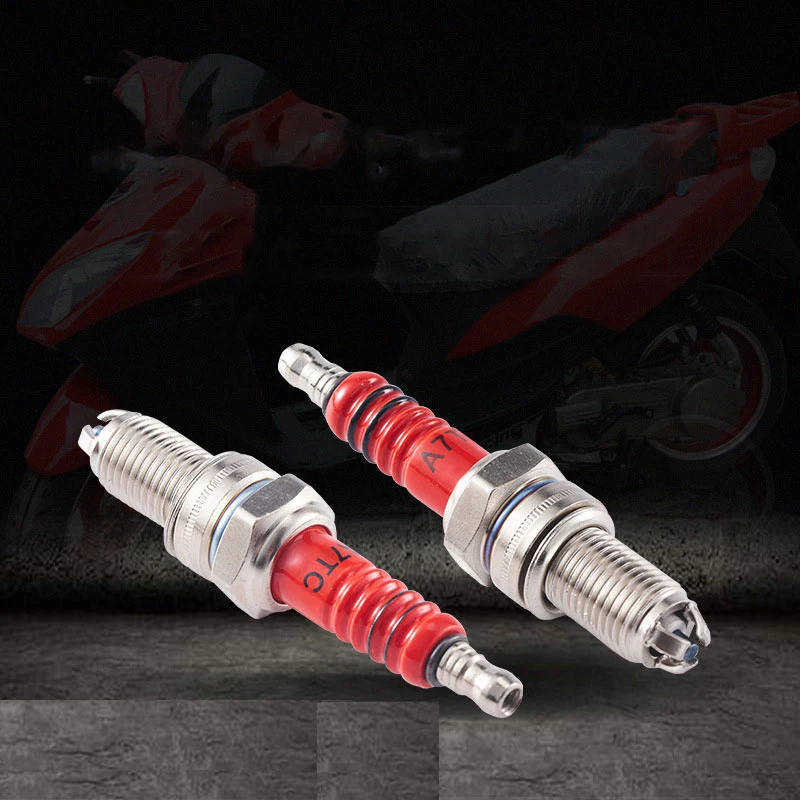 Racing 3 Electrode 10mm Spark Plug A7TC Fits For GY6 50CC 110CC 125CC 150CC ATV Scooter Dirt Bike Go Kart Motorcycle Accessories
