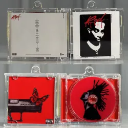 Playboi Carti MINI Music CD NFC Keychain Whole Lotta Red Album Play Songs Key ring Cosplay Necklace Acrylic Pendant Accessories