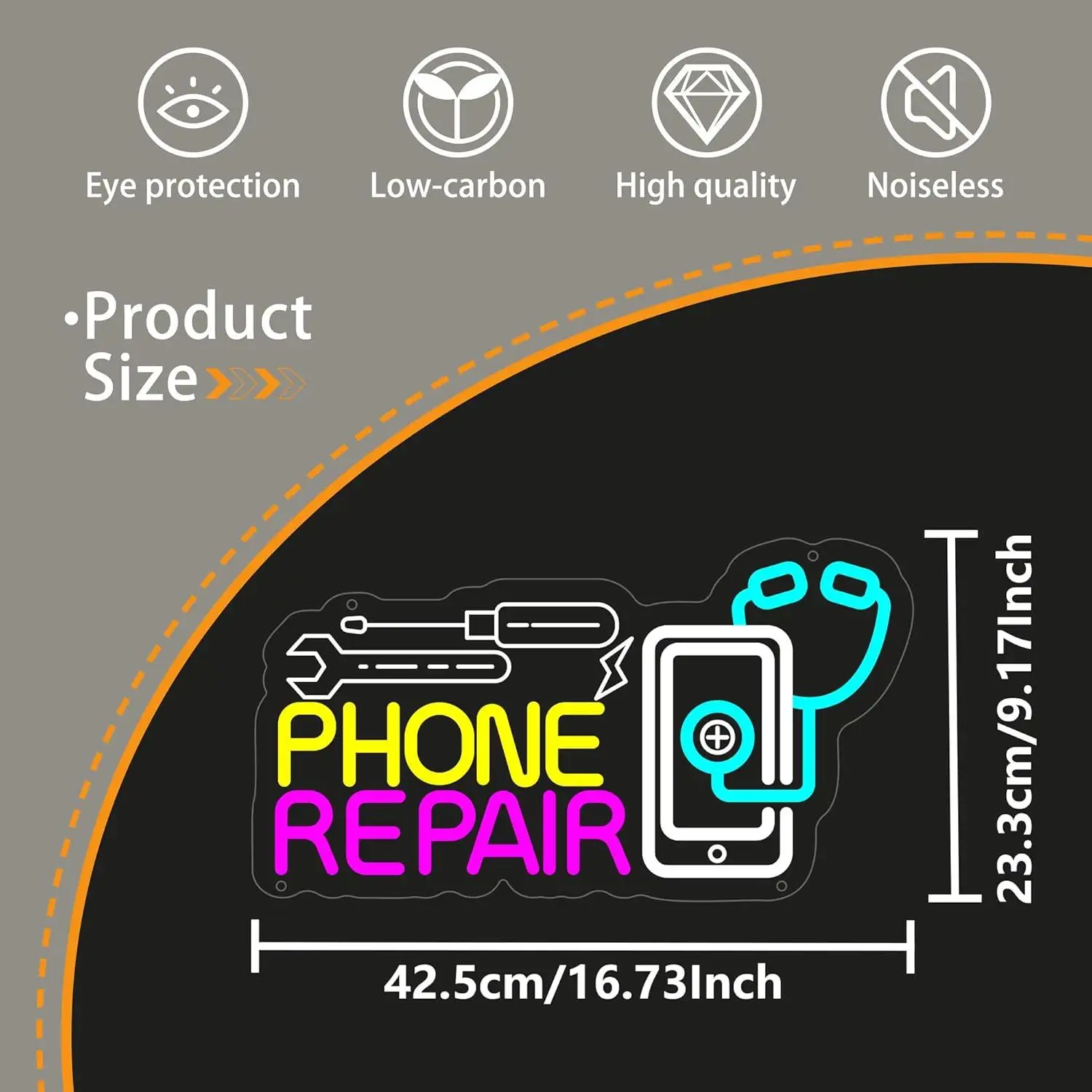 Phone Repair Neon Sign USB Dimmable LED Neon Light for Phone Store Repair Shop Commercial Streets Business Decor Signboard Light view 5