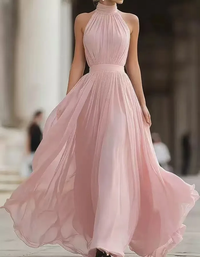 Modernes, schwarzes, langes Halter-Kleid, koreanische Hochzeitskleider, Fotoshooting, ärmelloses Hochzeitskleid, Brautkleid, nach Maß gefertigt. – Detail 4