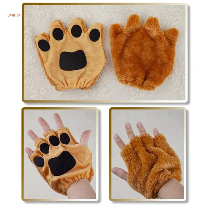 N1HE Capretto Coda Leone con Orecchio Leone Fascia Guanti da Naso Gonna Accessori per Costume Animale per