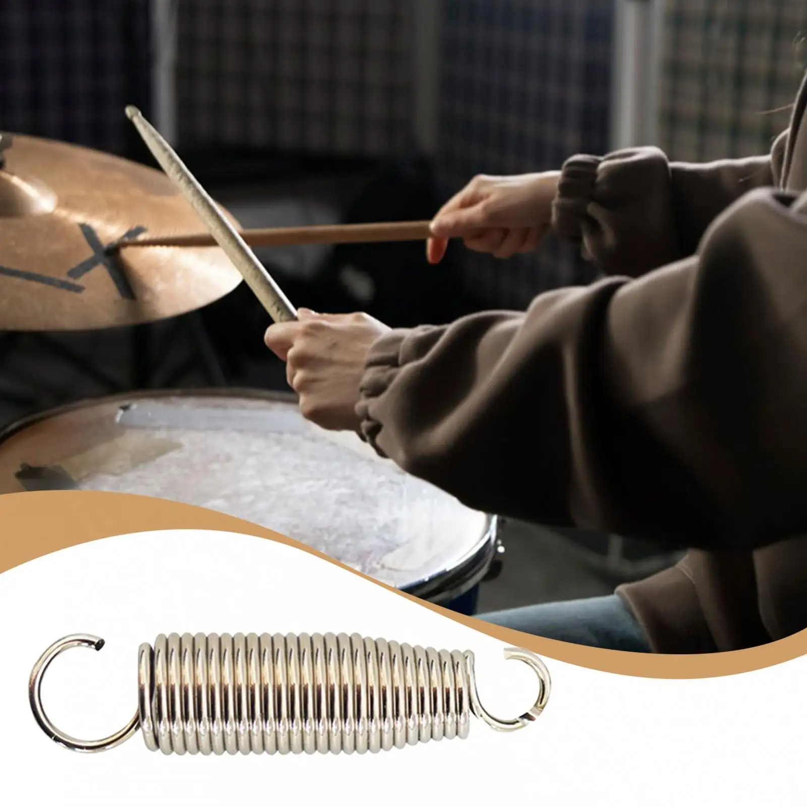 

Drum Pedal Spring, Length 2.36inch, Bass Drum Beater Spring, Professional Heavy Duty High Performance Easy to Install