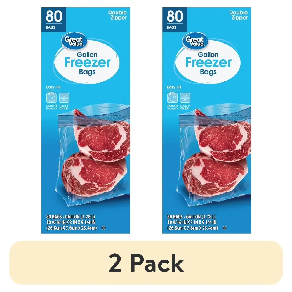 Double Zipper Heavy Duty Freezer Bags