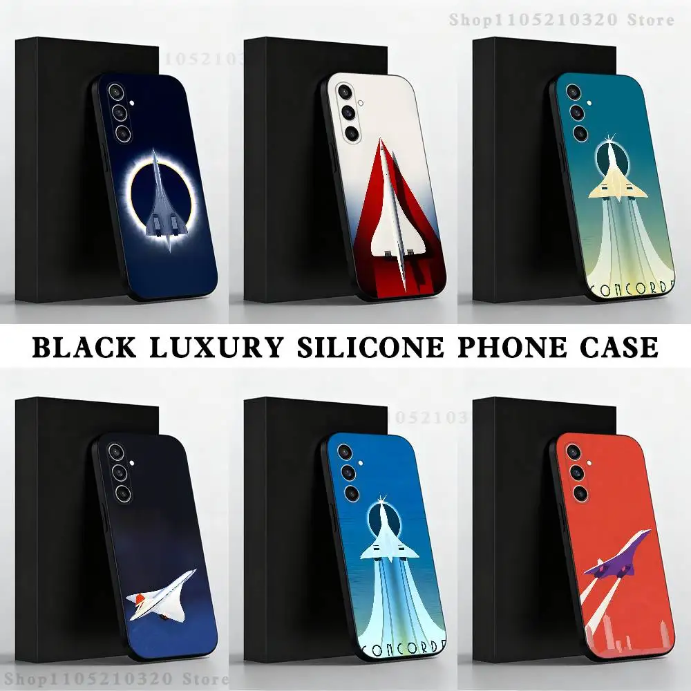 

Concorde Air France Phone Case For Samsung S 25,24,23,22,30,21,10,9,Ultra,Plus,Lite,FE,4,5 G Black Soft Case