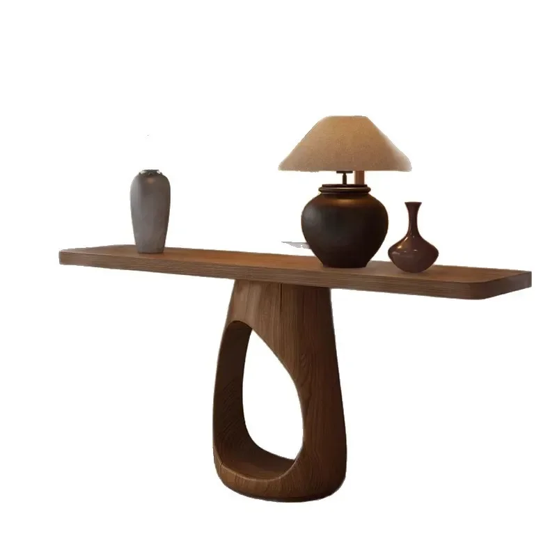 Solid wood entrance table Entry entrance platform New Chinese style end view platform
