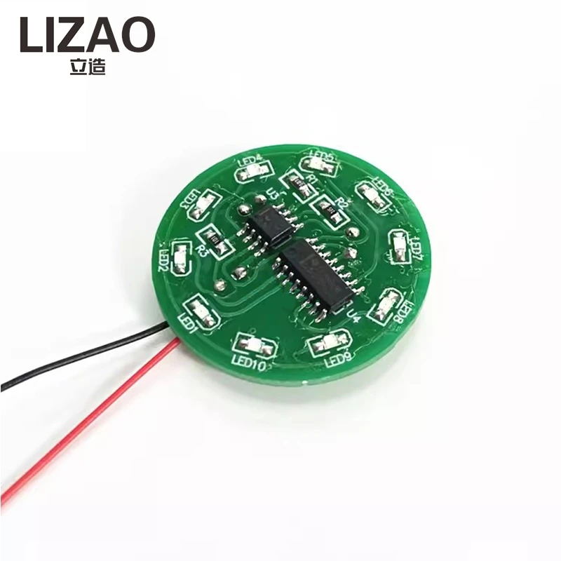 NE555+CD4017 Tri-Color SMT Flow Light DIY Kit, Electronic Soldering Training Parts for STEM Education and Hobby Projects