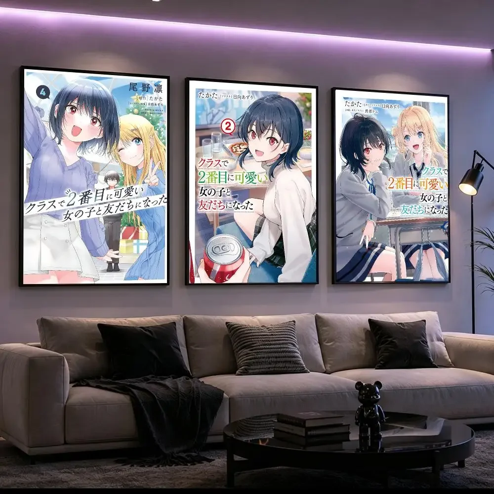 I Became Friends with the Second Cutest Girl in My Class Poster Poster Printing Cyberpunk Style Wall Art Home Decor For  Bedroom