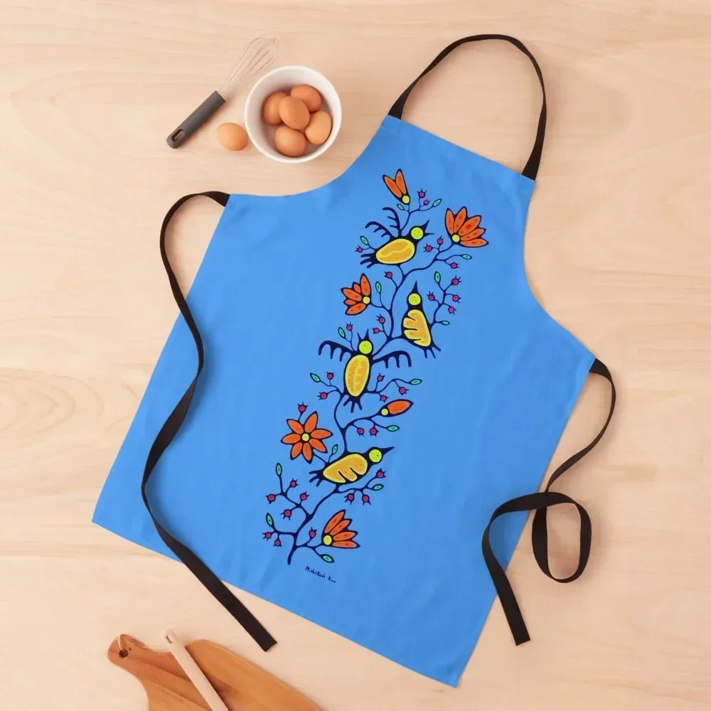 

Orange flowers Apron New year's Chef Accessory For Kitchen Apron