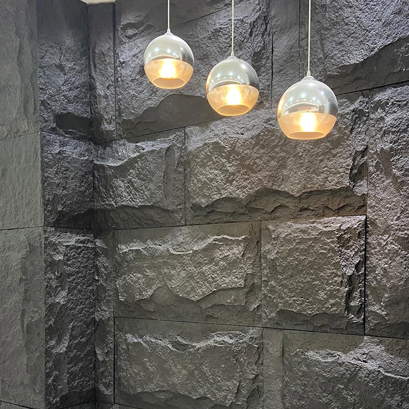 Waterproof Pu Soft Stone Mushroom Culture Stone Outdoor & Indoor 3d Decoration Polyurethane Pu Faux Soft Stone Wall Panel