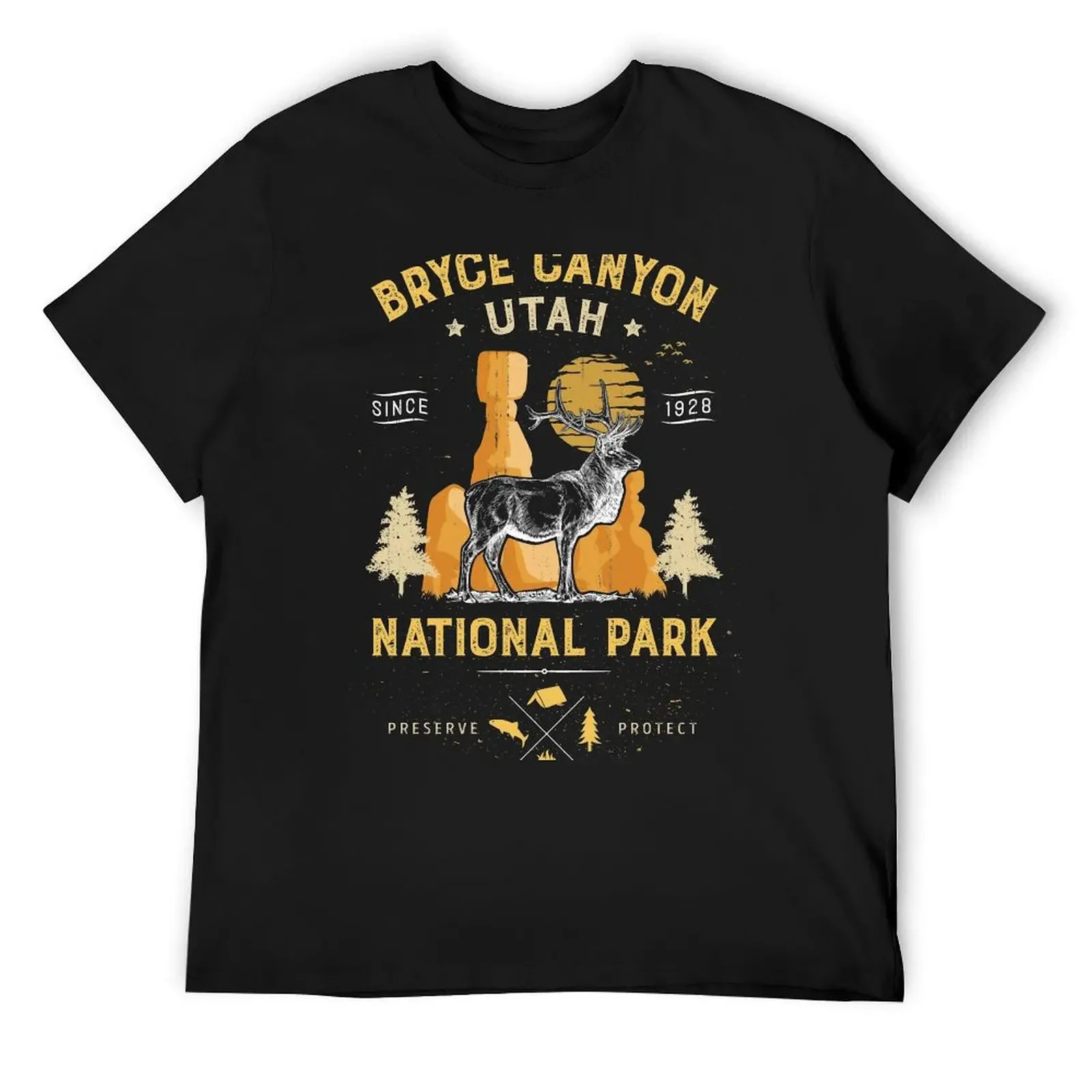 

Bryce Canyon National Park Vintage Utah Deer Elk T shirt T-Shirt topping plus size tops Louboutins Short sleeve tee men
