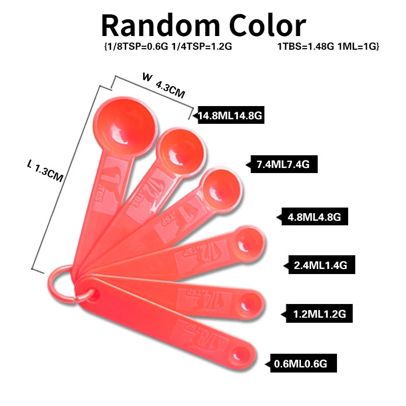 6Pcs/Set Plastic Me… - image