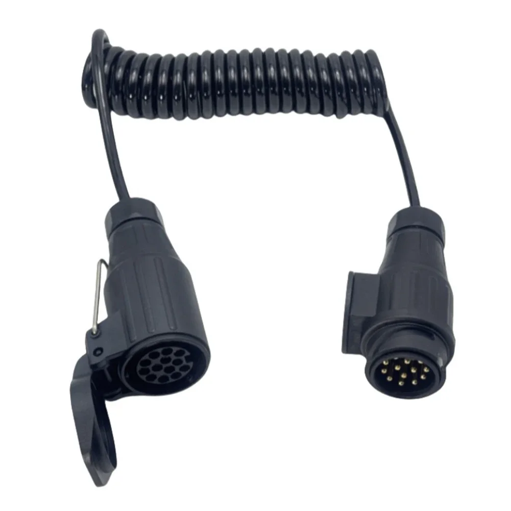 Cable de extensión de tablero de luz de camión con remolque de 13 pines, Cable en espiral, Cable de remolque de 3 M, Cable eléctrico y enchufe de PVC resistente