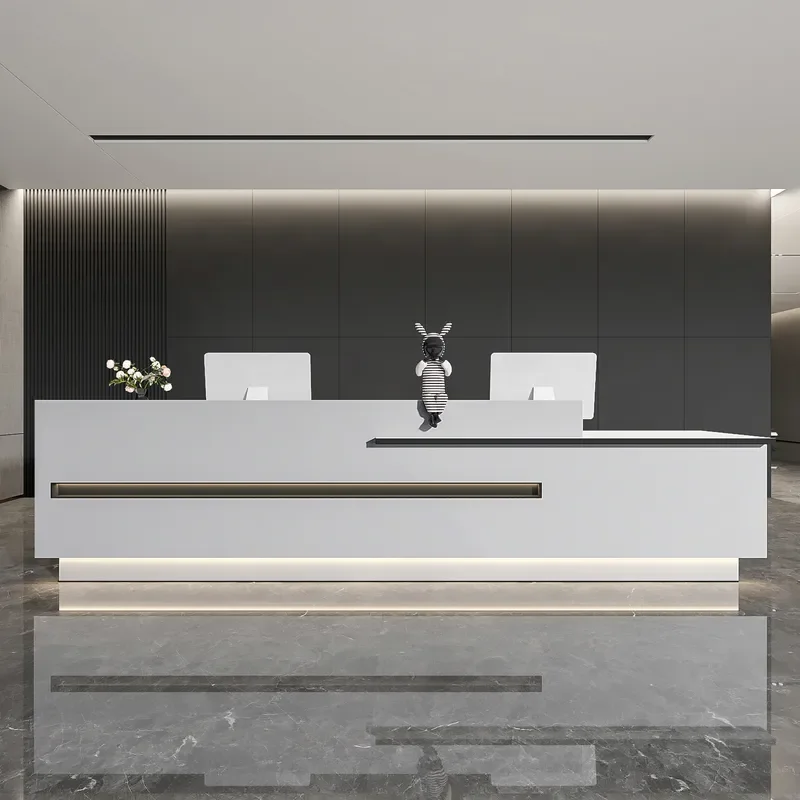 for Simple Modern Light Luxury No Embroidery Checkout Counter Beauty Salon Bar Clothing Store Small Reception Desk Company