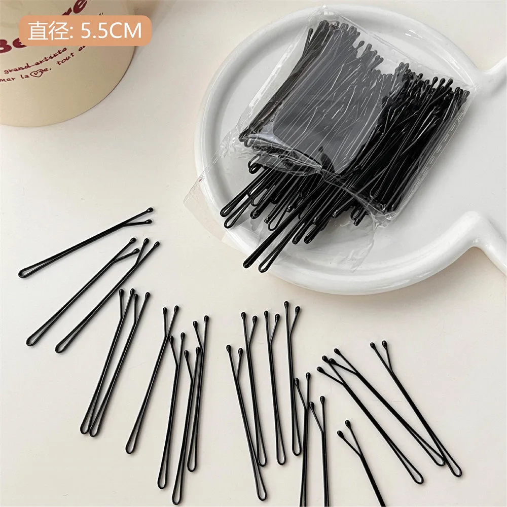 Black Bobby Hair Pin Hair Side Clips Bangs Clips Broken Hair Finishing Clips Simple Style Hair Accessories