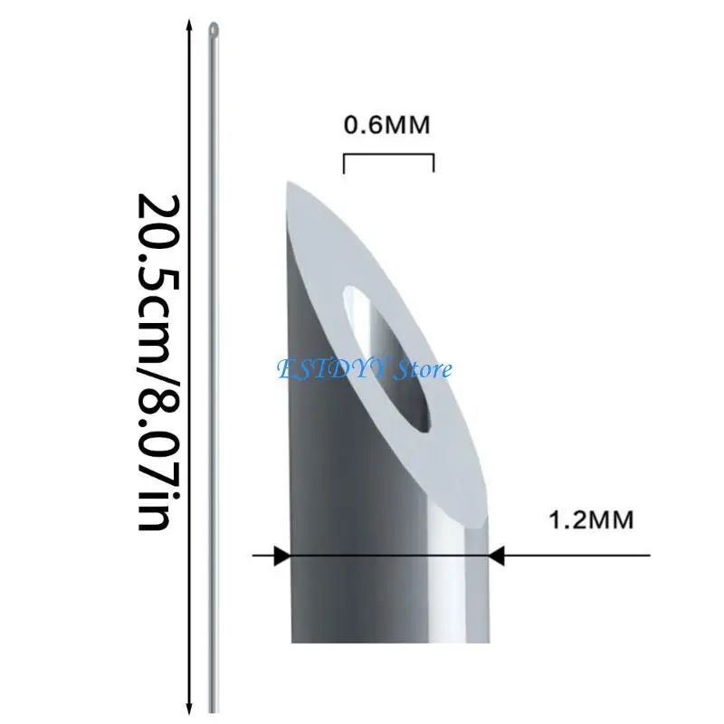 

G6DE 5 Pcs/set Metal Hollow Gas Needle Stainless Steel Fast Upper Bait Penetrate Eart