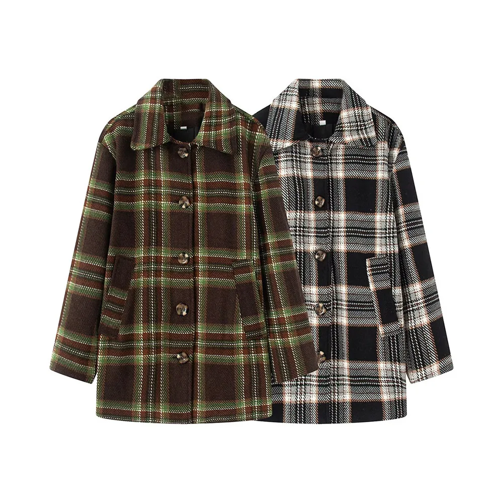 

Autumn and winter new women's clothing fashionable simple and versatile large silhouette woolen coat